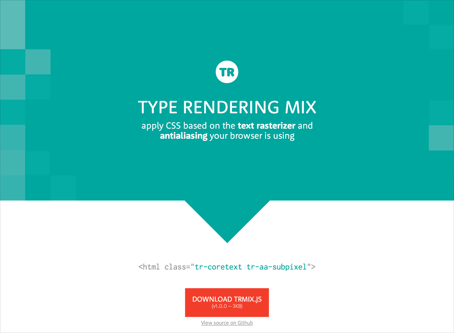 Type Rendering Mix website