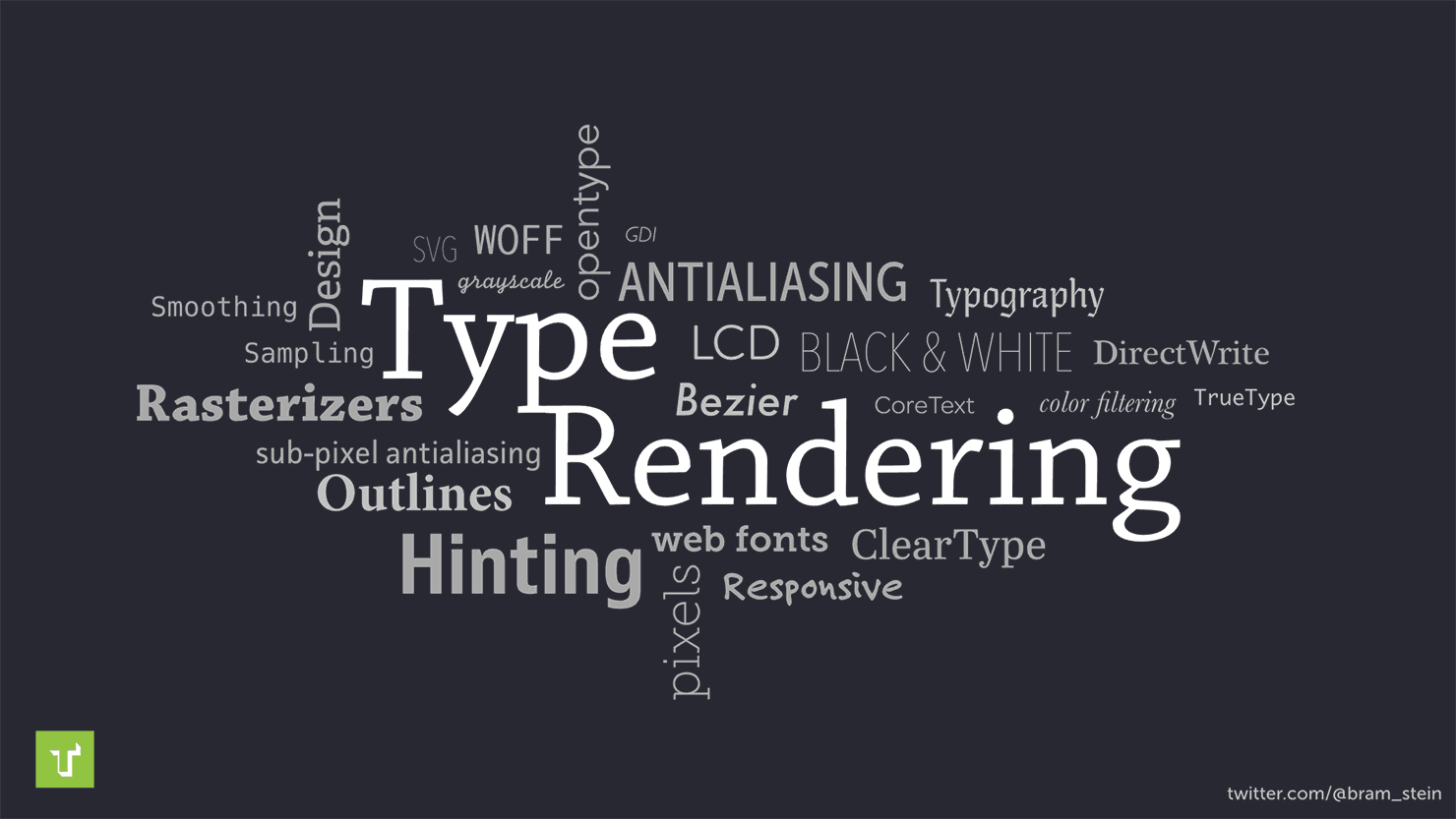 Type Rendering title slide